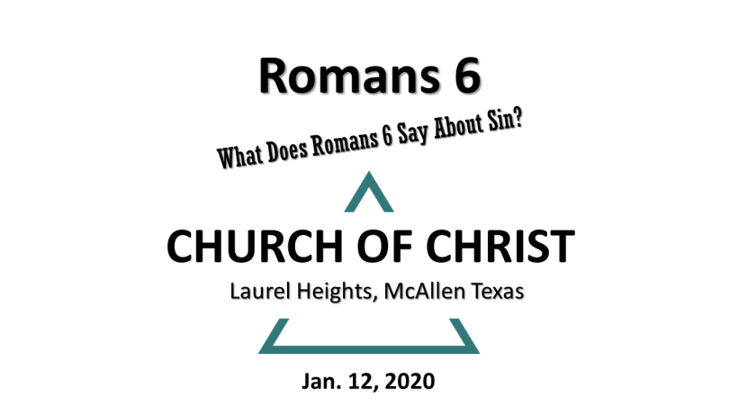 Rom. 6 for Jan. 12