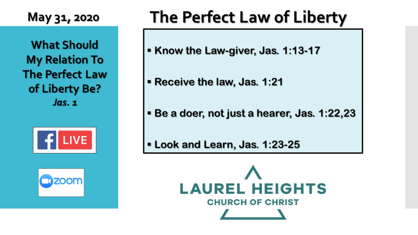 Perfect Law of Liberty May 31